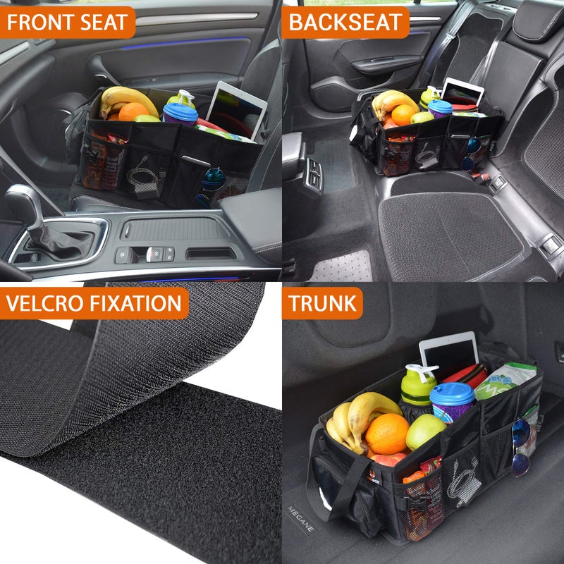 FoxBox Car Seat and Trunk Organizer, Front or Back Seat Storage - SUV Passenger Floor, Under or Between Seats Organization, Car Gifts for Men and Women (Grey) - Image 3